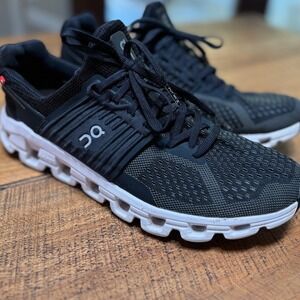On Running Womens On Cloud Cloudswift Black White Athletic Running Shoes Size 9